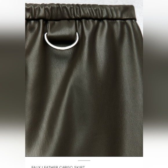 Zara faux leather cargo skirt - Picture 7 of 10